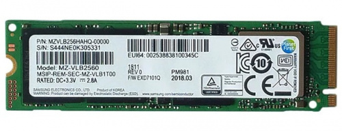 SSD Samsung PM981, 256GB, PCI Express 3.0, M.2 