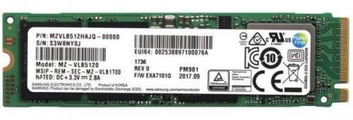 SSD Samsung MZVLB512HAJQ, 512GB, PCI Express 3.0, M.2 