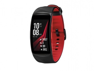 Samsung Smartwatch Gear Fit2, Touch, Bluetooth 4.2, Android/iOS, Negro/Rojo - Resistente al Agua 