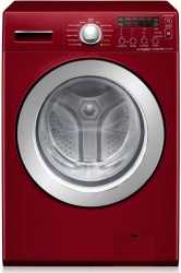 Samsung Lavasecadora de Carga Frontal WD146UVHJRA, 14kg, Rojo 