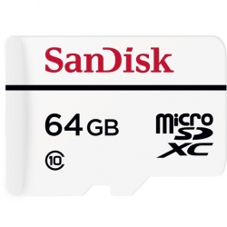 Memoria Flash SanDisk Surveillance, 64GB MicroSDXC Clase 10, con Adaptador 