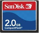 Memoria Flash SanDisk Standard, 2GB CompactFlash 