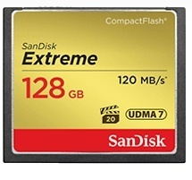 Memoria Flash SanDisk Extreme, 128GB CompactFlash 