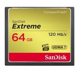 Memoria Flash SanDisk CF Extreme, 64GB CompactFlash 