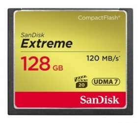 Memoria Flash SanDisk CF Extreme, 128GB CompactFlash 