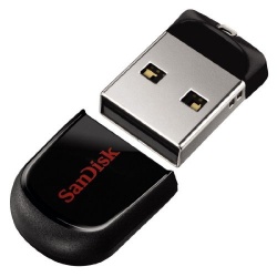 Memoria USB SanDisk Cruzer Fit, 16GB, USB 2.0, Negro 