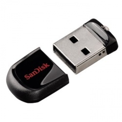 Memoria USB SanDisk Cruzer Fit, 32GB, USB 2.0, Negro 