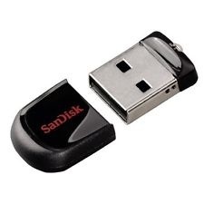Memoria USB SanDisk Cruzer Fit, 64GB, USB 2.0, Negro 