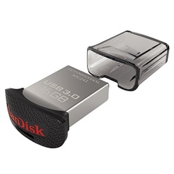 Memoria USB SanDisk Ultra Fit, 16GB, USB 3.0, Negro/Plata 