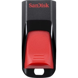 Memoria USB SanDisk Cruzer Edge CZ51, 16GB, USB 2.0, Negro/Rojo 
