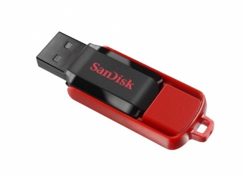 Memoria USB SanDisk Cruzer Switch, 8GB, USB 2.0, Negro/Rojo 