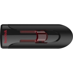 Memoria USB SanDisk Cruzer Glide, 32GB, USB-A 3.0, Negro/Rojo 