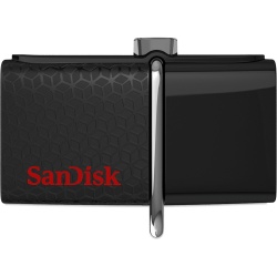 Memoria USB SanDisk Ultra Doble OTG, 16GB, USB 3.0/Micro USB, Negro 
