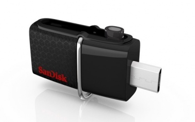 Memoria USB SanDisk Ultra Dual, 128GB, USB 3.0, Negro 