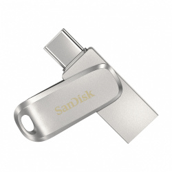 Memoria USB SanDisk Ultra Dual Drive Luxe, 64GB, USB-A/USB-C 3.0, Lectura 150MB/s, Escritura 300MB/s, Plata 