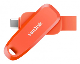 Memoria USB SanDisk SDDDC6-064G-G46N0, 64GB, USB-C 3.0, Lectura 100MB/s, Naranja 