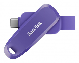 Memoria USB SanDisk Ultra Dual Drive, 128GB, USB-C 3.2 Gen 1, Lectura 100MB/s, Escritura 100MB/s, Morado 