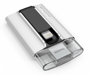 Memoria USB SanDisk iXpand, 32GB, USB 2.0/Lightning, Negro/Plata 