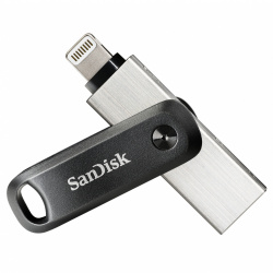 Memoria USB SanDisk iXpand Go, 128GB, USB 3.2/Lightning, Gris 