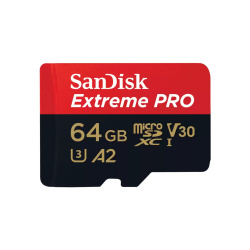 Memoria Flash SanDisk Extreme PRO, 64GB MicroSDXC UHS-I Clase 10, con Adaptador 