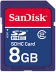 Memoria Flash SanDisk, 8GB SDHC Clase 2 