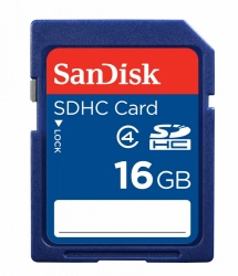 Memoria Flash SanDisk, 16GB SDHC Clase 4 