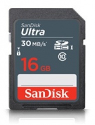 Memoria Flash SanDisk Ultra, 16GB SDHC UHS-I Clase 10 