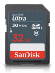 Memoria Flash SanDisk Ultra, 32GB SDHC UHS-I Clase 10, Lectura 40 MB/s 