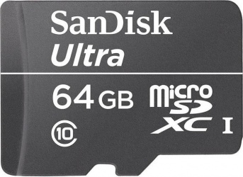Memoria Flash SanDisk Ultra, 64GB microSDHC UHS-I Clase 10 