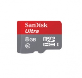 Memoria Flash SanDisk Ultra, 8GB microSDXC UHS-I Clase 10, con Adaptador para Android 
