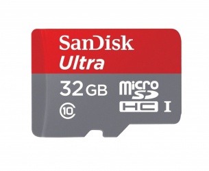 Memoria Flash SanDisk Ultra, 32GB microSDXC UHS-I Clase 10, con Adaptador para Android 