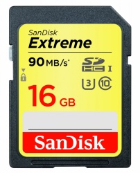 Memoria Flash SanDisk Extreme, 16GB SDHC UHS-I Clase 10 