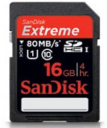 Memoria Flash SanDisk Extreme, 16GB SDHC UHS-I Clase 10 
