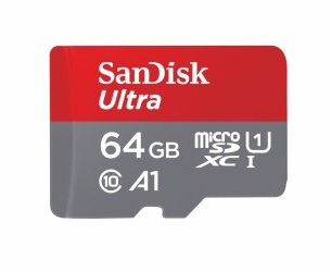 Memoria Flash SanDisk Ultra A1, 64GB MicroSDXC Clase 10, con Adaptador 