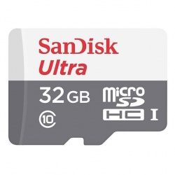 Memoria Flash SanDisk Ultra, 32GB microSDHC UHS-I Clase 10, con Adaptador 