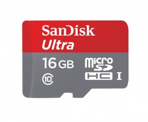 Memoria Flash SanDisk Ultra, 16GB microSDHC Clase 10 