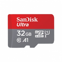 Memoria Flash SanDisk Ultra, 32GB MicroSDHC UHS-I Clase 10, con Adaptador 