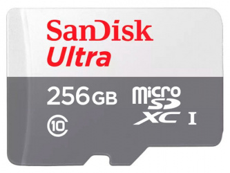 Memoria Flash SanDisk Ultra, 256GB MicroSDXC UHS-I Clase 10, con Adaptador 