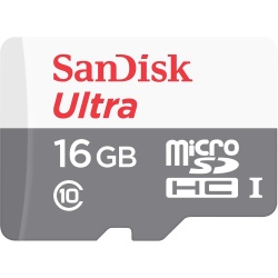 Memoria Flash SanDisk Ultra, 16GB MicroSDHC UHS-I Clase 10, con Adaptador 