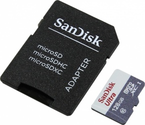 Memoria Flash SanDisk Ultra, 128GB MicroSDXC UHS-I Clase 10, con Adaptador 