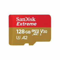 Memoria Flash SanDisk Extreme, 128GB MicroSDXC UHS-I Clase 10, con Adaptador  