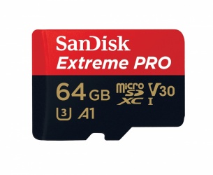 Memoria Flash SanDisk Extreme Pro, 64GB MicroSDXC UHS Clase 10, con Adaptador 