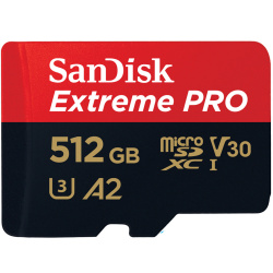 Memoria Flash SanDisk Extreme Pro, 512GB MicroSDXC Clase 10 