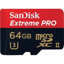 Memoria Flash SanDisk Extreme Pro, 64GB MicroSDXC UHS-II Clase 10, con Adaptador 