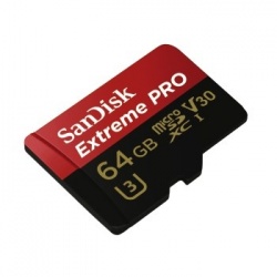 Memoria Flash SanDisk Extreme Pro, 64GB MicroSDHC UHS-I Clase 10, con Adaptador 