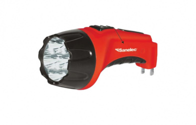 Sanelec Linterna LED de Mano Recargable 1609, 28 Lúmenes, Rojo 