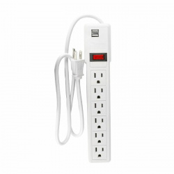 Santul Multicontacto 1354, 6 Salidas, 125V, 15A, Beige 