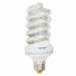 Santul Foco LED Espiral 1625, Luz Blanco Cálido, Base E27, 20W, 1700 Lúmenes, Transparente, Ahorro de 82% vs Foco Tradicional 110W 