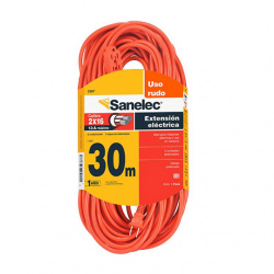 Santul Extensión 2387, 3 Contactos, 127V, 30 Metros, Naranja 