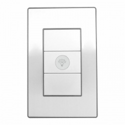 Santul Atenuador de Luz Giratorio/Botón Córdoba, 1 Módulo, Blanco 